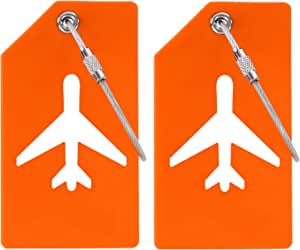2 silicone luggage tags
