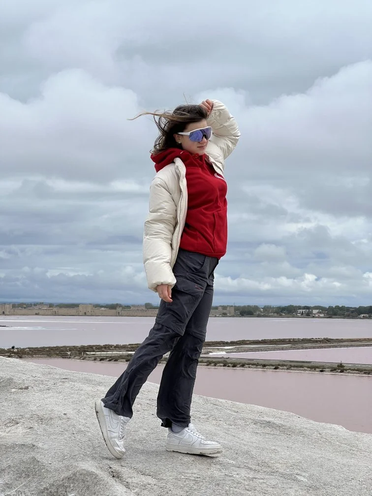 Giulia visita alla salina camargue